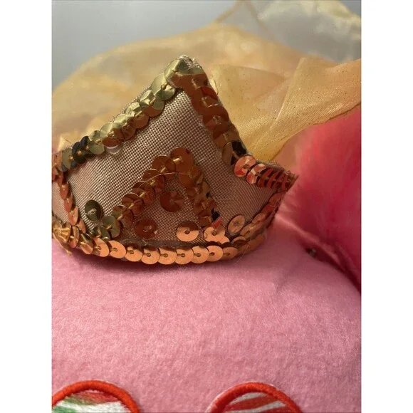 Disney Mouse Ears Princess Hat with Veil Fluffy Ears SNAP ON - Picture 4 of 11